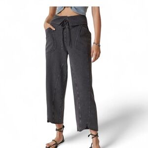 ✨Daily Practice by Anthropologie Fold-Over Waistband Pants | Weathered Grey✨